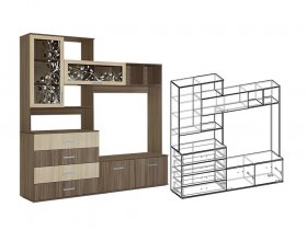 Центральная секция Альтернатива в Ачинске - achinsk.mebel-nsk.ru | фото