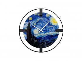 Часы интерьерные NT155 VAN GOGH STARRY NIGHT в Ачинске - achinsk.mebel-nsk.ru | фото