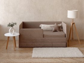 Диван-кровать Happy (капучино) в Ачинске - achinsk.mebel-nsk.ru | фото