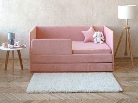 Диван-кровать Happy (коралловый) в Ачинске - achinsk.mebel-nsk.ru | фото