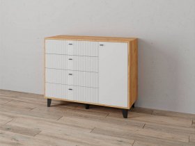 Комод «Катрин-13» (дуб крафт золотой/карбон фарфор) в Ачинске - achinsk.mebel-nsk.ru | фото
