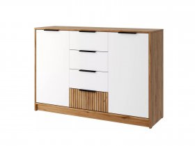 Комод КМ-002 Ивис (дуб крафт золотой/белый) в Ачинске - achinsk.mebel-nsk.ru | фото