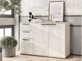 Комод Стандарт-3 NEW (дуб крафт белый) в Ачинске - achinsk.mebel-nsk.ru | фото