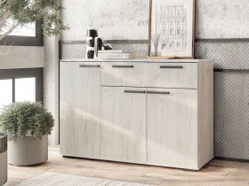 Комод Стандарт-4 NEW (дуб крафт белый) в Ачинске - achinsk.mebel-nsk.ru | фото