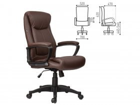 Кресло офисное BRABIX Enter EX-511, коричневое в Ачинске - achinsk.mebel-nsk.ru | фото