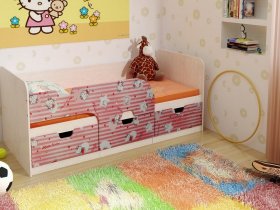 Кровать детская с ящиками 1,86 Минима Hello Kitty в Ачинске - achinsk.mebel-nsk.ru | фото