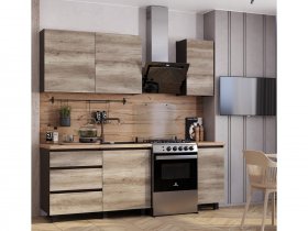 Кухонный гарнитур Энигма 1,6м (венге/дуб каньон) в Ачинске - achinsk.mebel-nsk.ru | фото