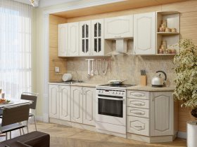 Модульная кухня Классика-1 (дуб молочный) в Ачинске - achinsk.mebel-nsk.ru | фото