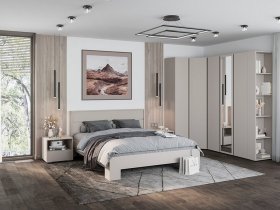 Модульная спальня Люмо (кашемир) в Ачинске - achinsk.mebel-nsk.ru | фото