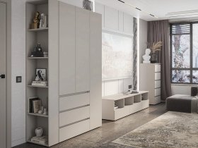 Модульная стенка Люмо (кашемир) в Ачинске - achinsk.mebel-nsk.ru | фото