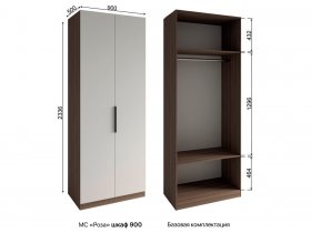 Шкаф 900 Роза (орех франклин карамельный/бежевый скин) в Ачинске - achinsk.mebel-nsk.ru | фото