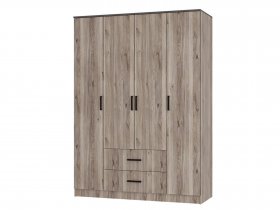Шкаф четырехстворчатый Титан (дуб смоки) в Ачинске - achinsk.mebel-nsk.ru | фото